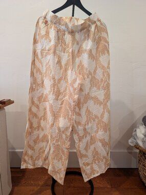 Boheme Wide‑Leg Pants • Peace Love World • Beige/White • Size S